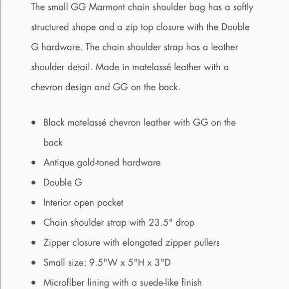 SOLD! Authentic Gucci GG Marmont small matelasse - Picture 7 of 8